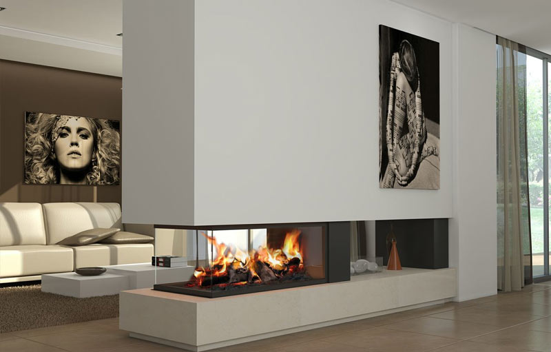 chimenea moderna salon