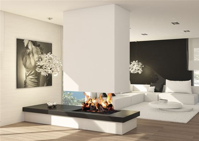 chimenea moderna con estilo 